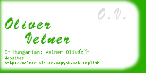 oliver velner business card